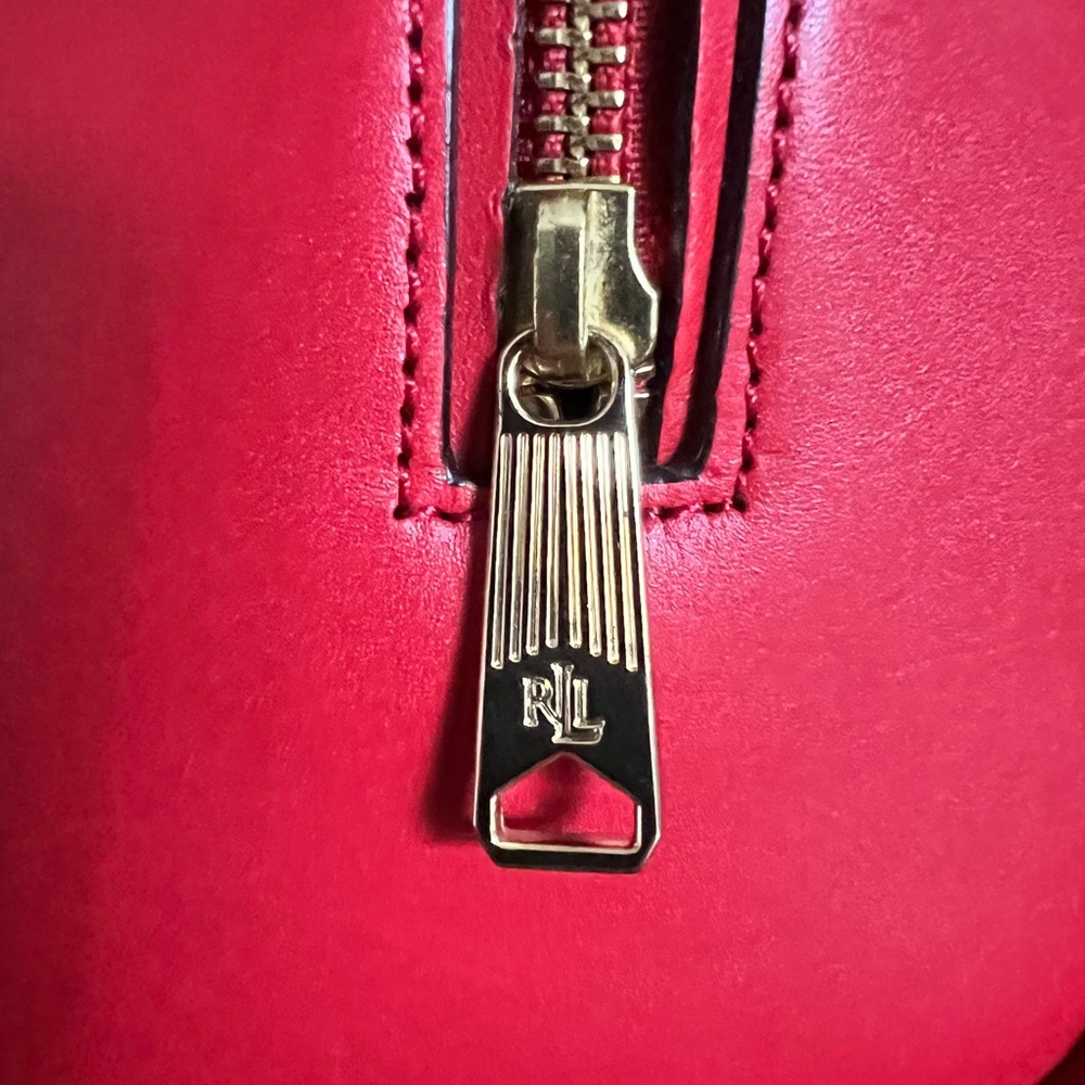 Lauren Ralph Lauren Red and Tan Satchel - Picture 3 of 14